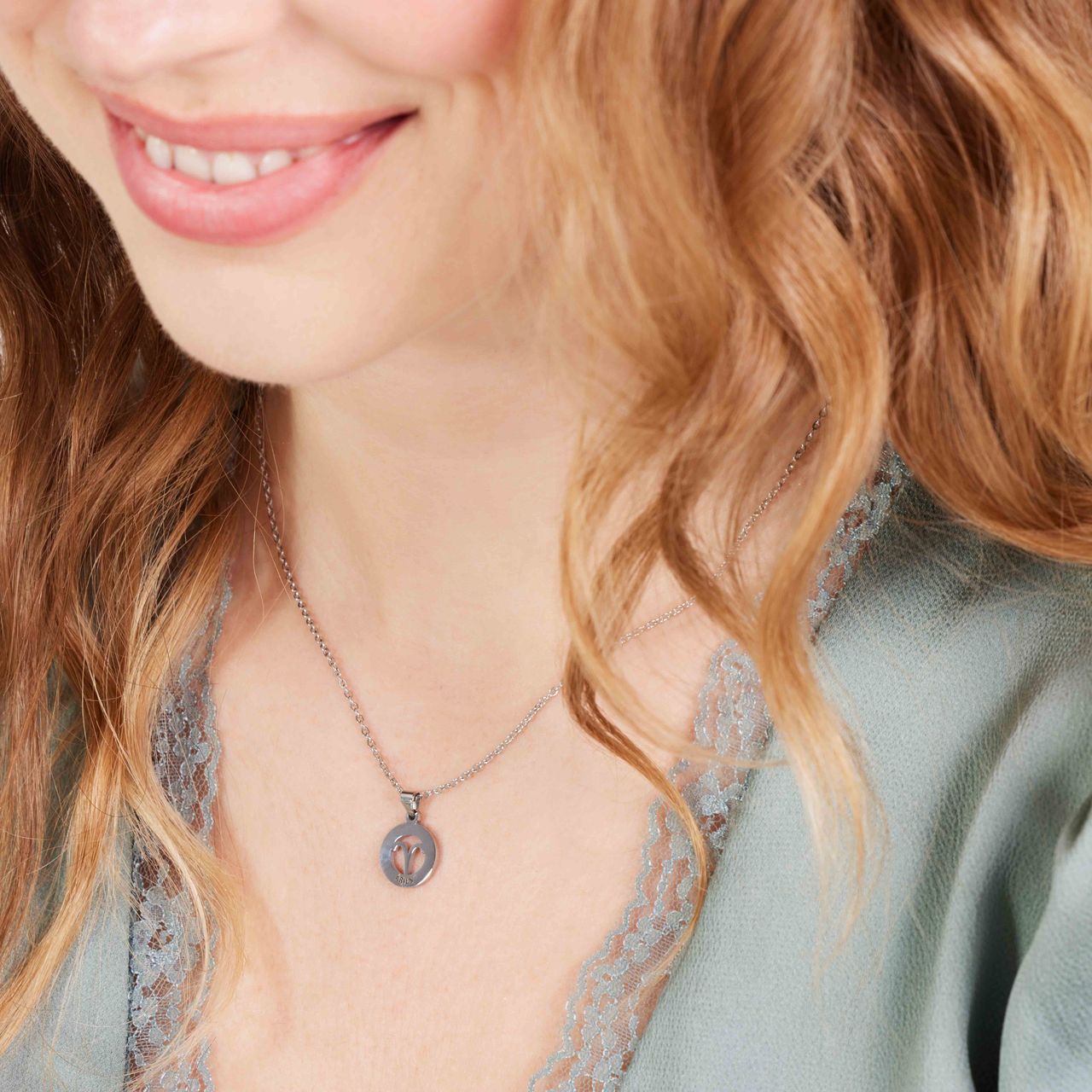 Stainless steel ketting met sterrenbeeld ram