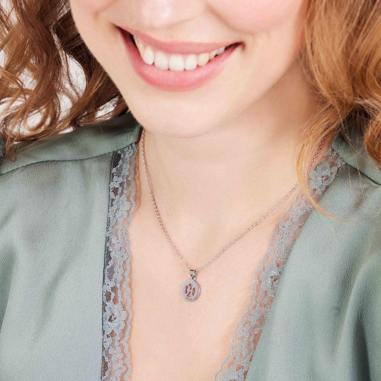 Stainless steel ketting met sterrenbeeld vissen