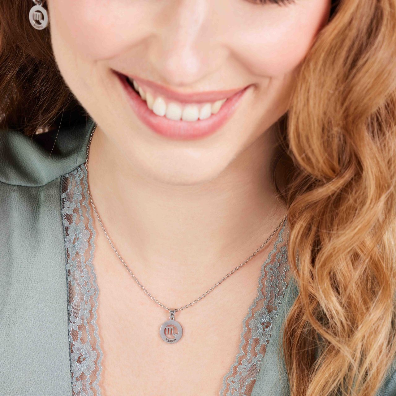 Stainless steel ketting met sterrenbeeld schorpioen