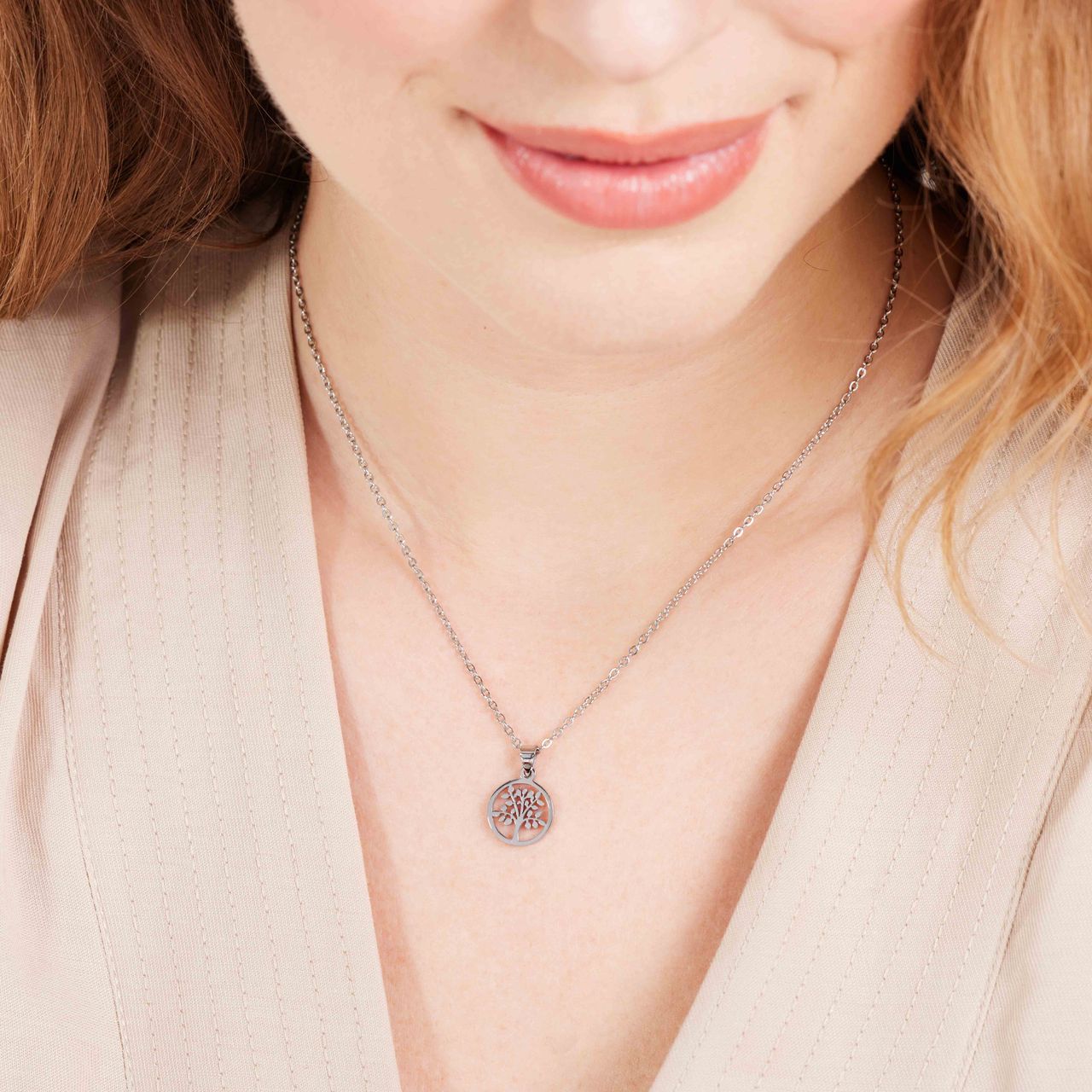 LivLiv stainless steel ketting met hanger levensboom voor dames