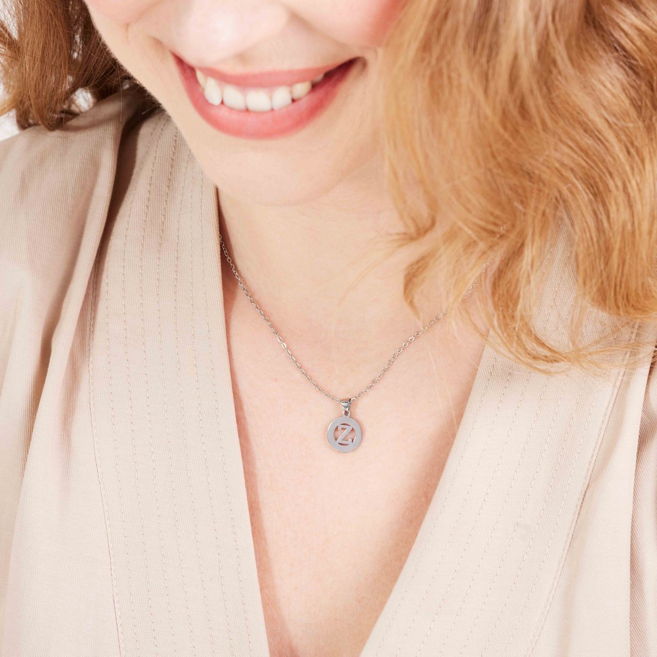 Stainless steel ketting met letter - Z