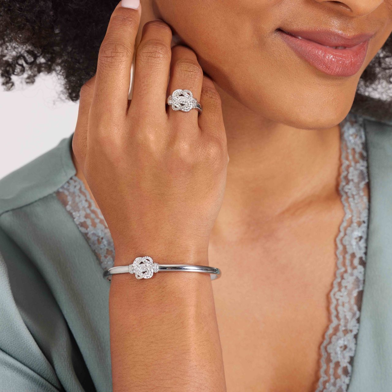 Gerecycleerd stalen ring surinaamse mattenklopper met kristal