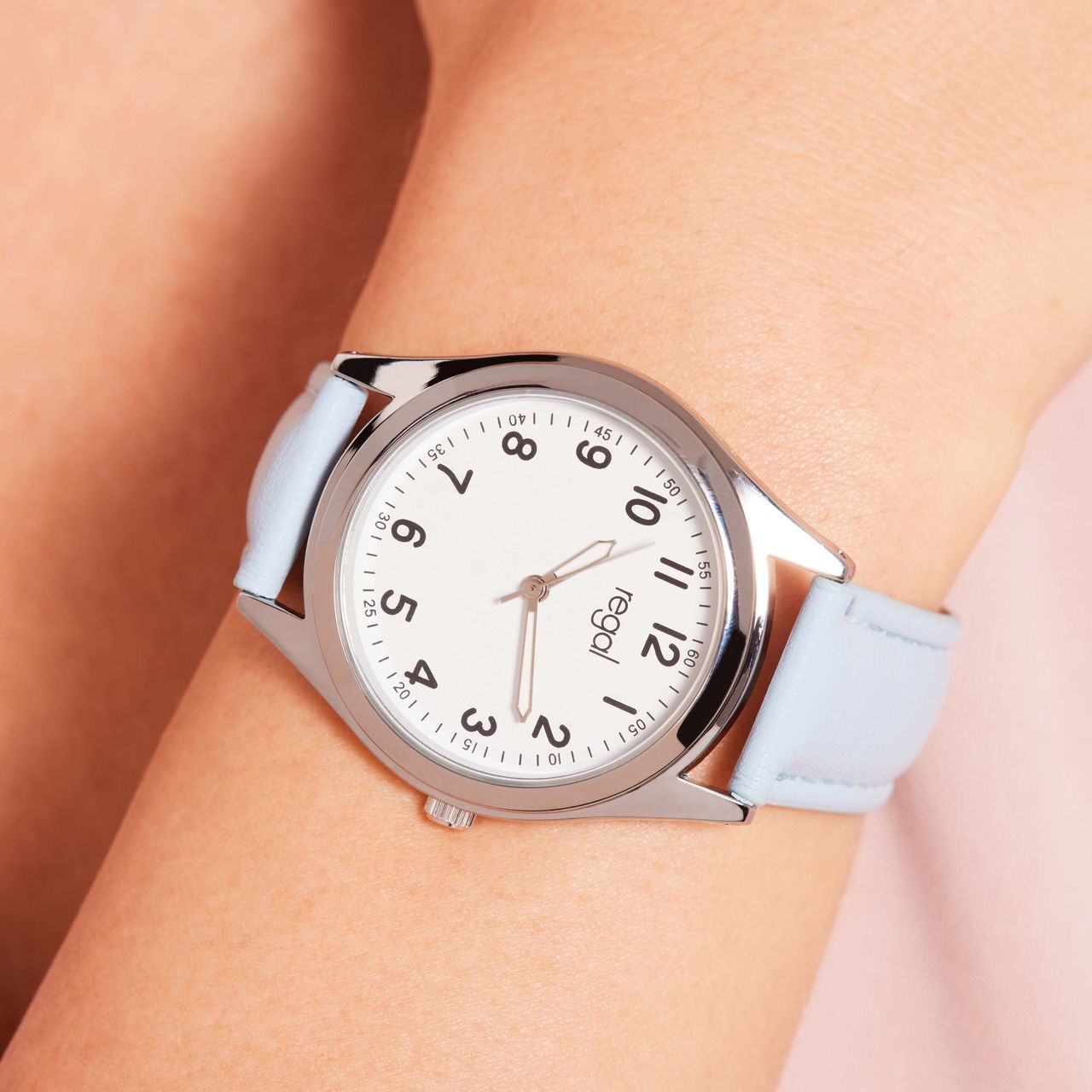 Regal Dames Horloge Blauw PU leer Analoog