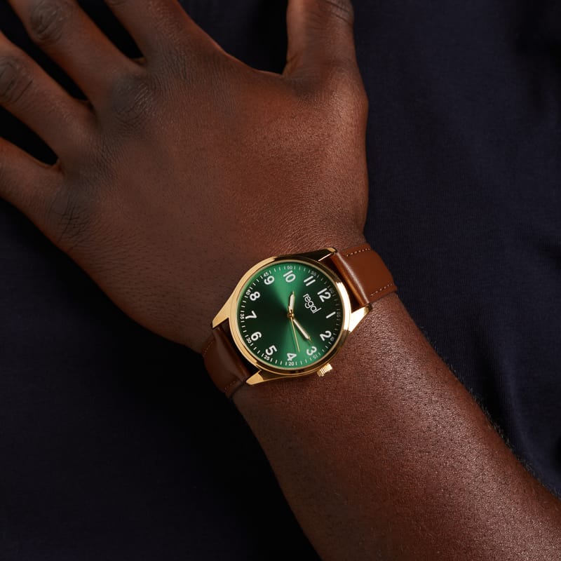 Regal Heren Horloge Zwart PU leer