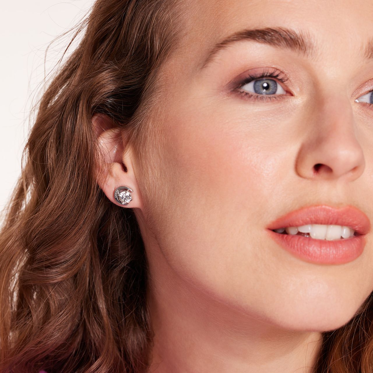 Guess stainless steel oorknoppen MOON PHASES