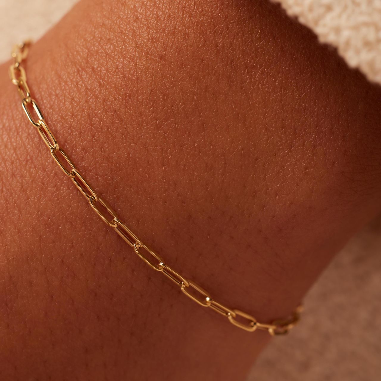 375 Gold Armband Büroklammer 2,2 mm