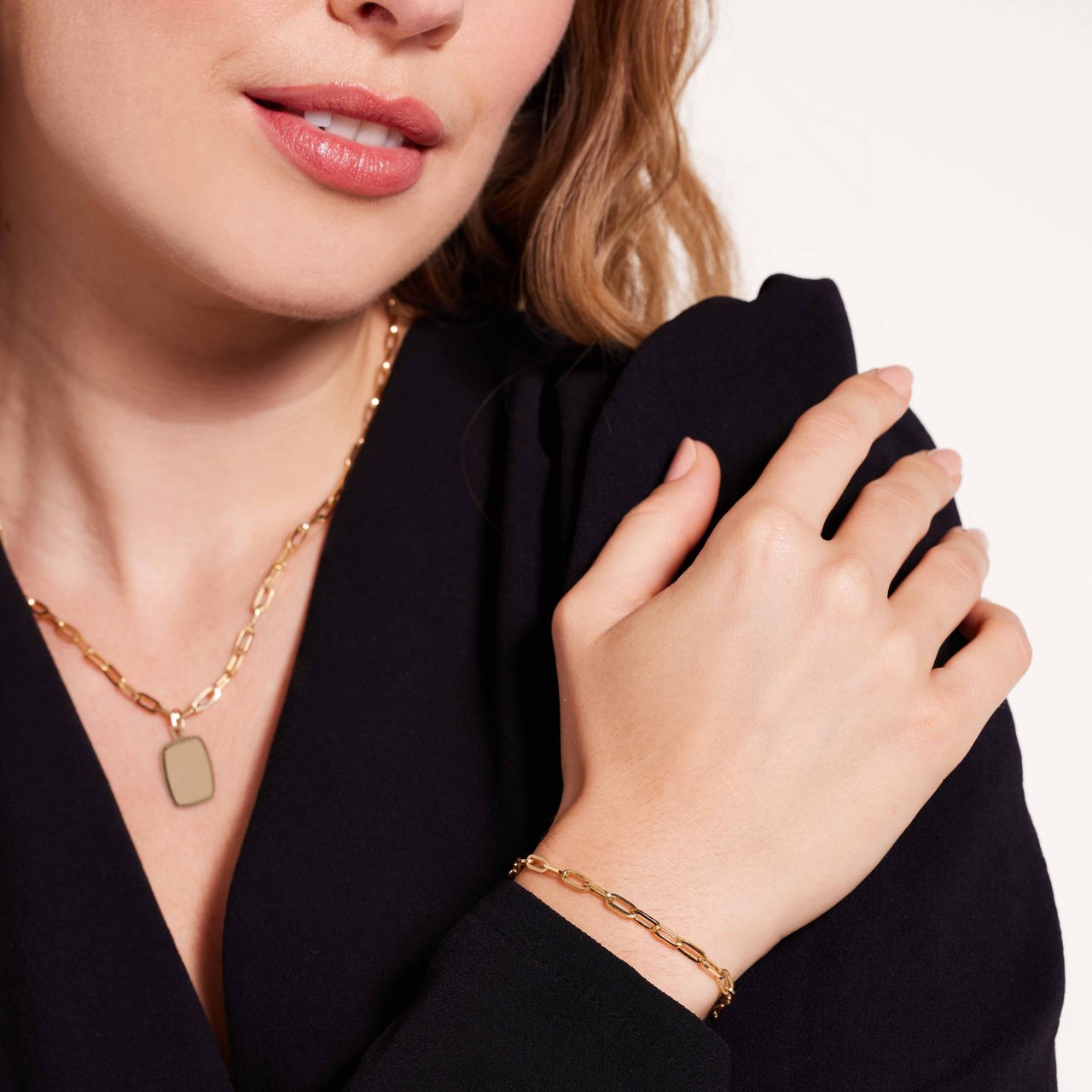 375 Gold Armband Büroklammer 3,3 mm