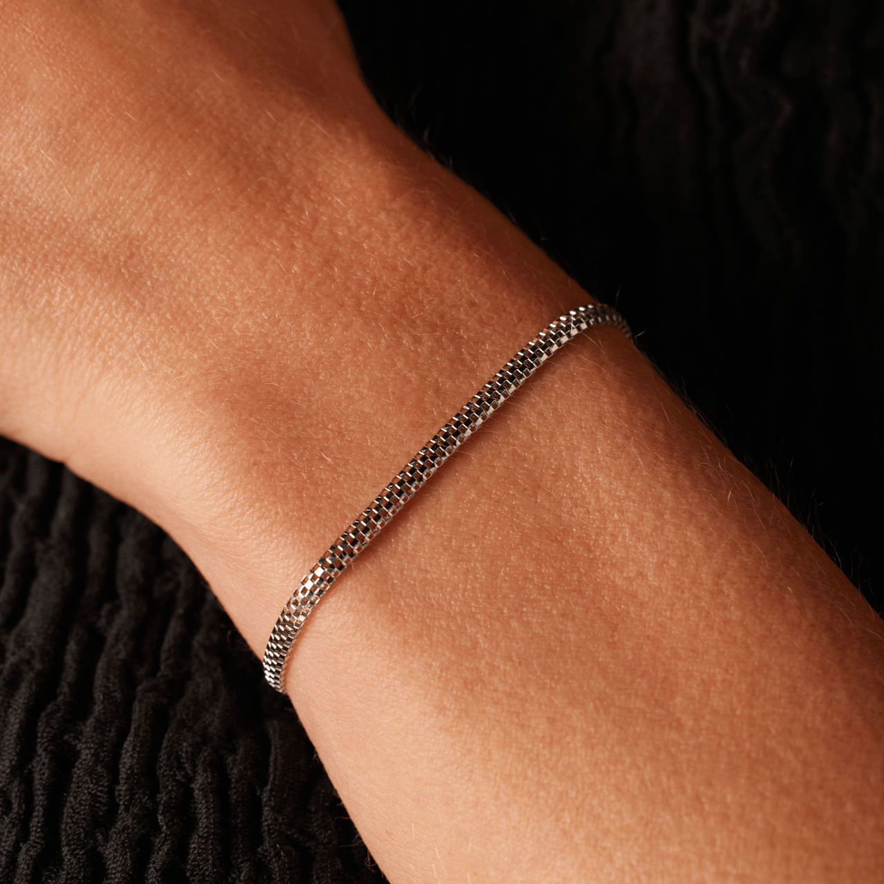 Armband aus recyceltem Silber Fantasieglied