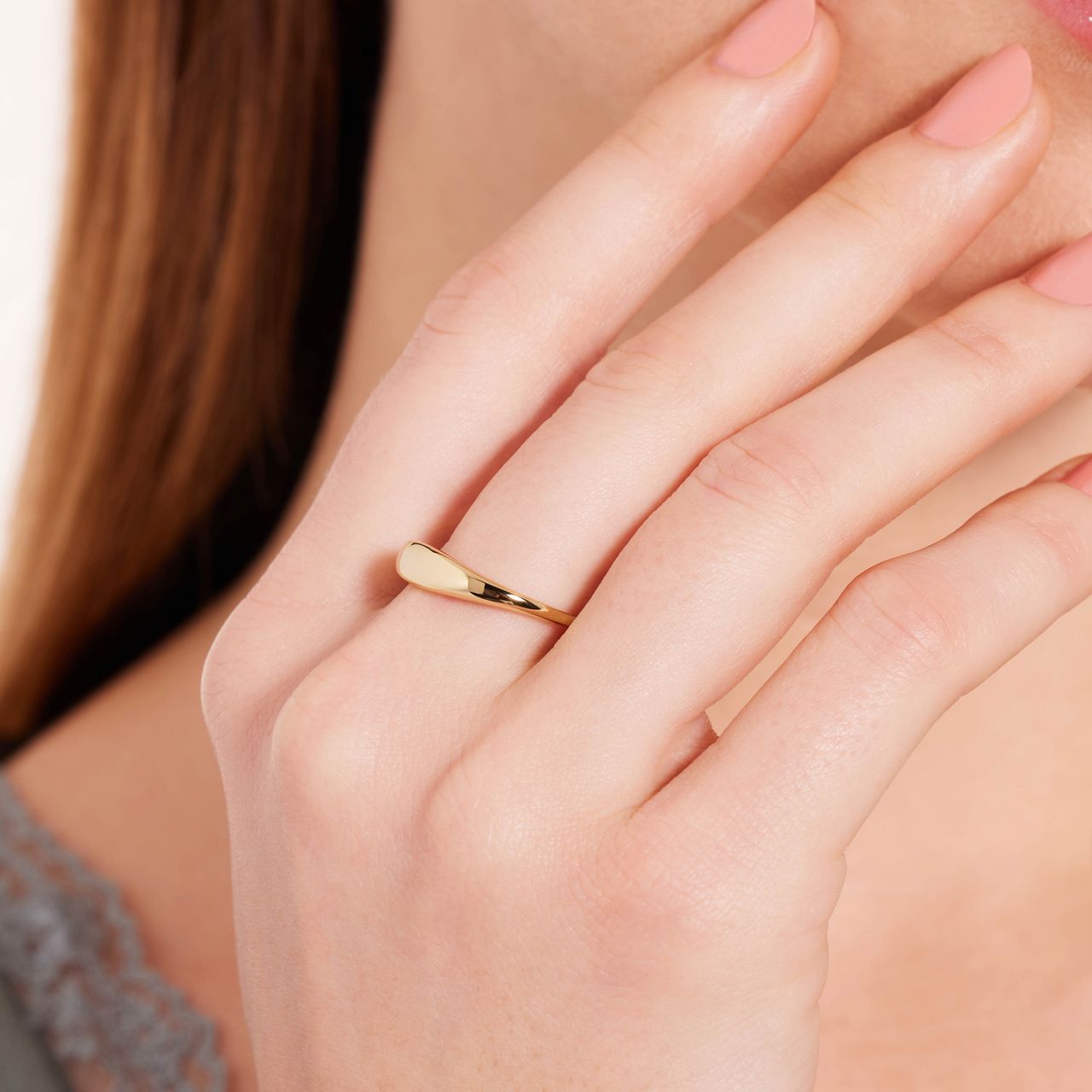 Zilveren goldplated ring voor dames
