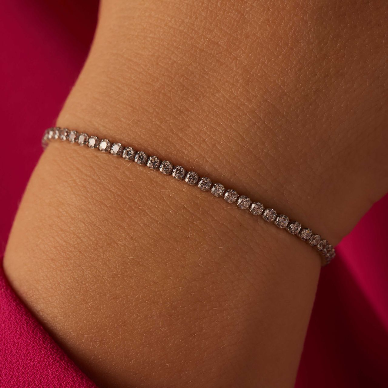 Silbernes Armband Zirkonia