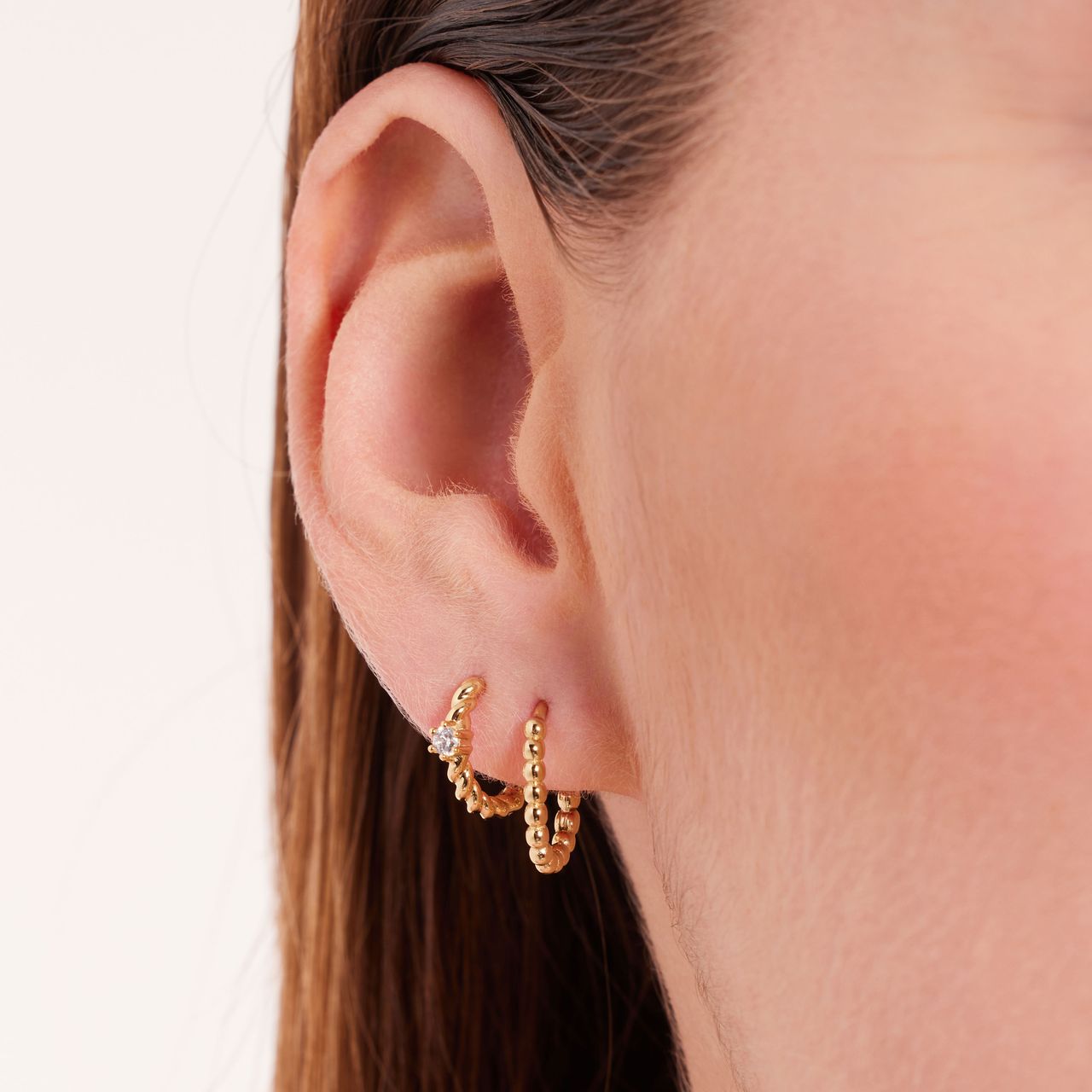 Zilveren goldplated oorringen voor dames