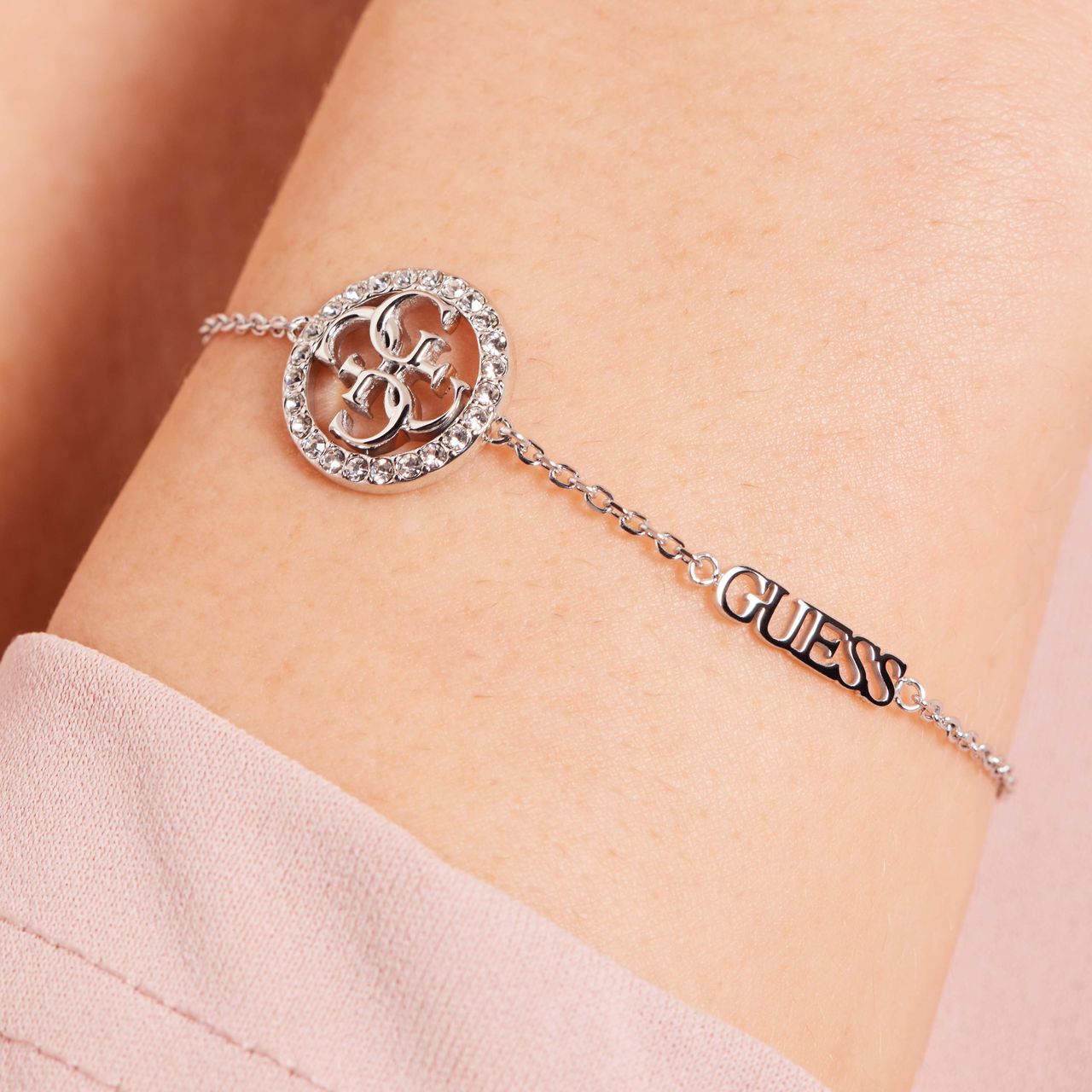 Guess stalen armband LIFE IN 4G