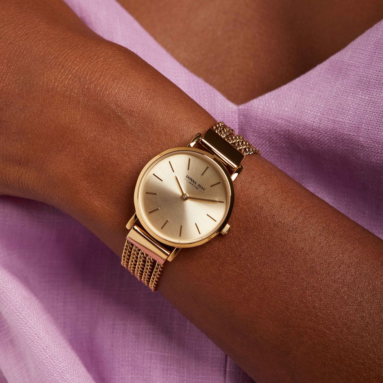Donna Mae Dames Horloge Goudkleurig