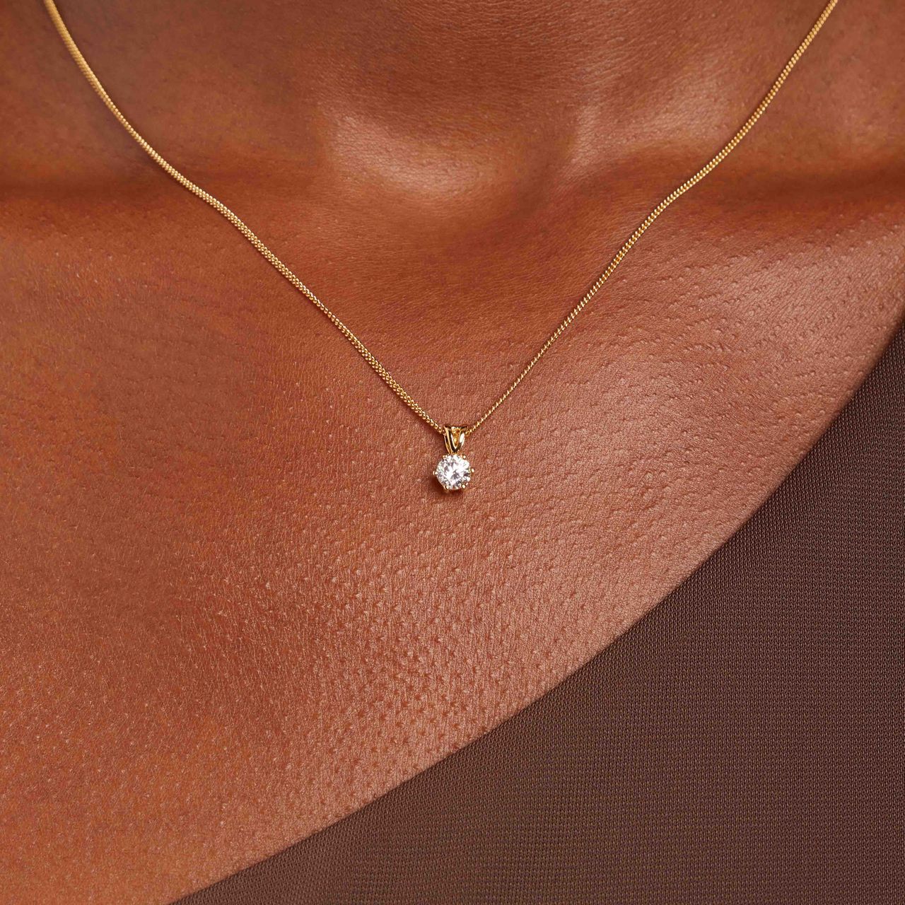 Zilveren goldplated ketting met hanger zirkonia