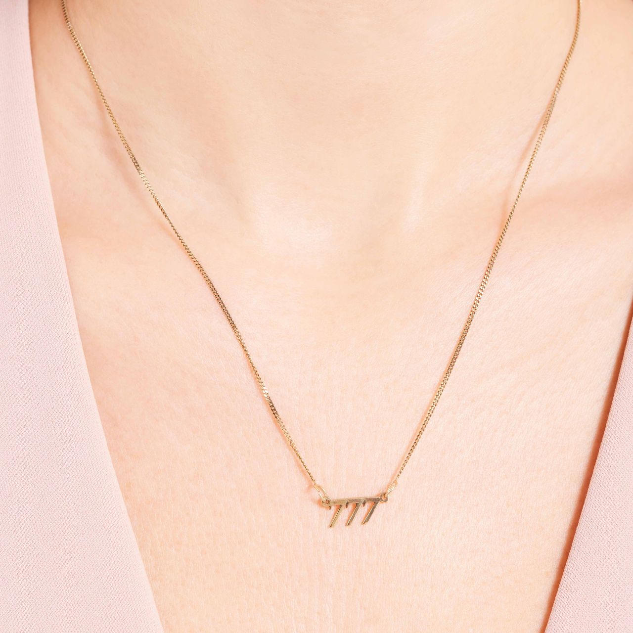 Zilveren goldplated naamketting met plating voor dames
