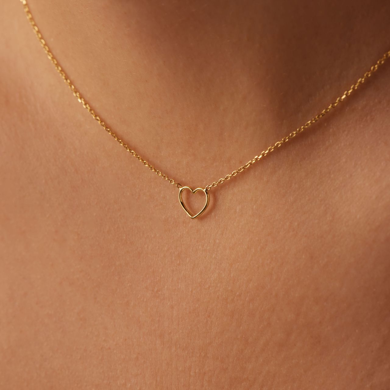 Zilveren goldplated ketting met hanger hart voor dames