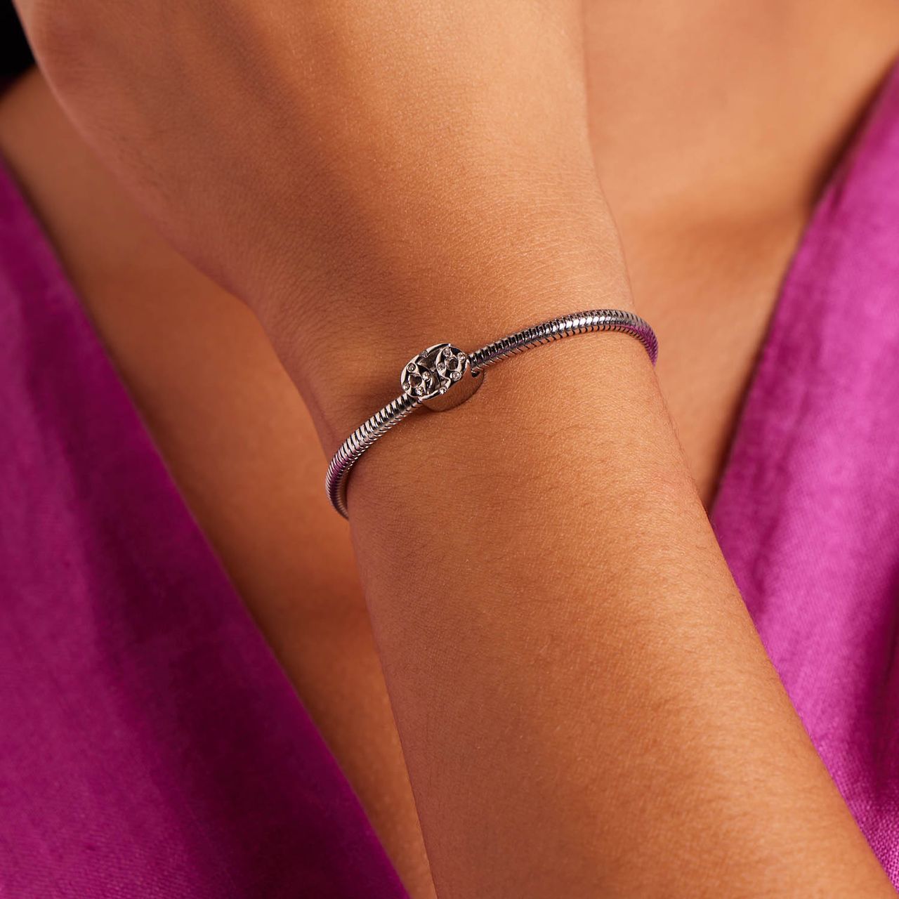 Bettelarmband-Anhänger aus Edelstahl, Sternzeichen Krebs