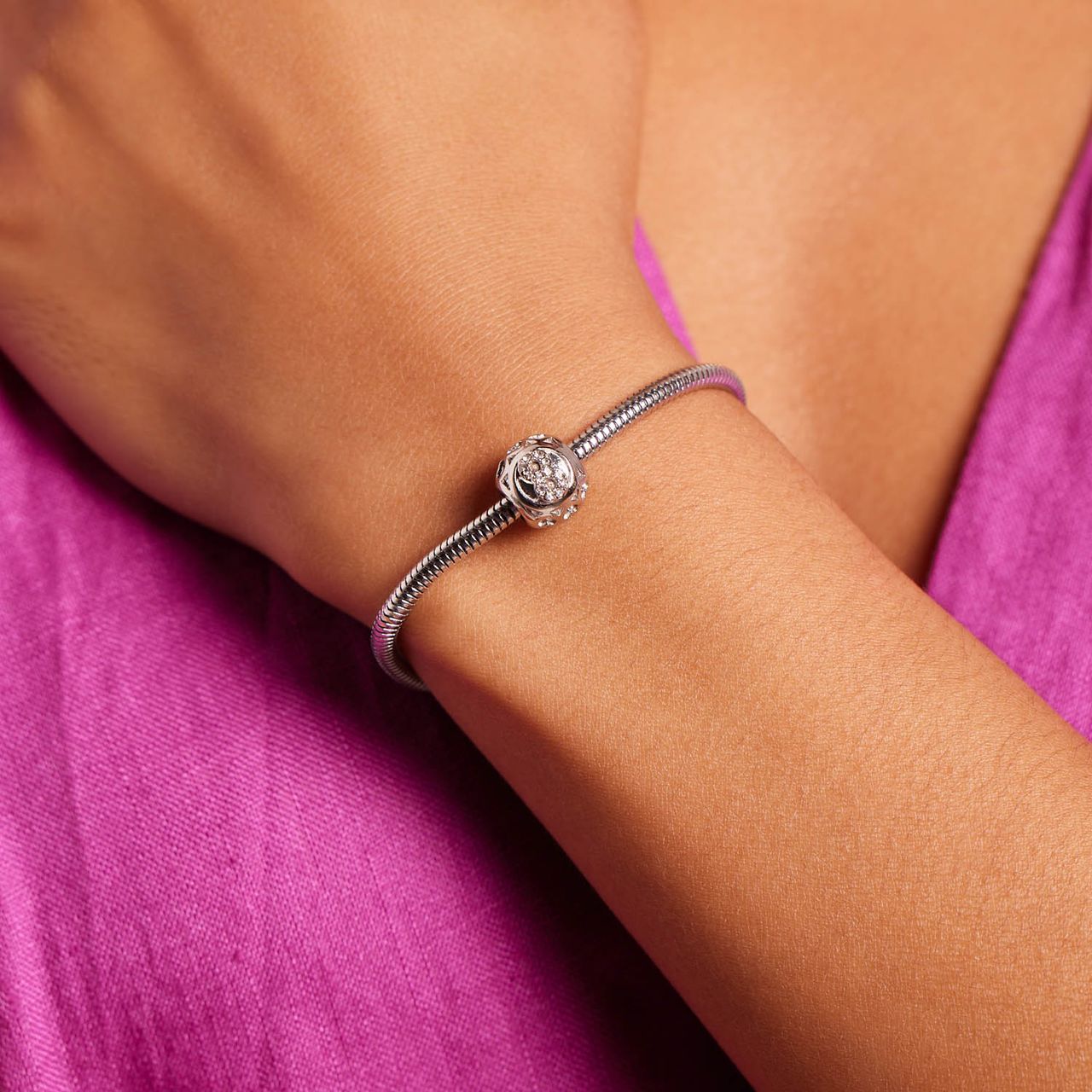 Bettelarmband-Anhänger aus Edelstahl, Ziffer Acht