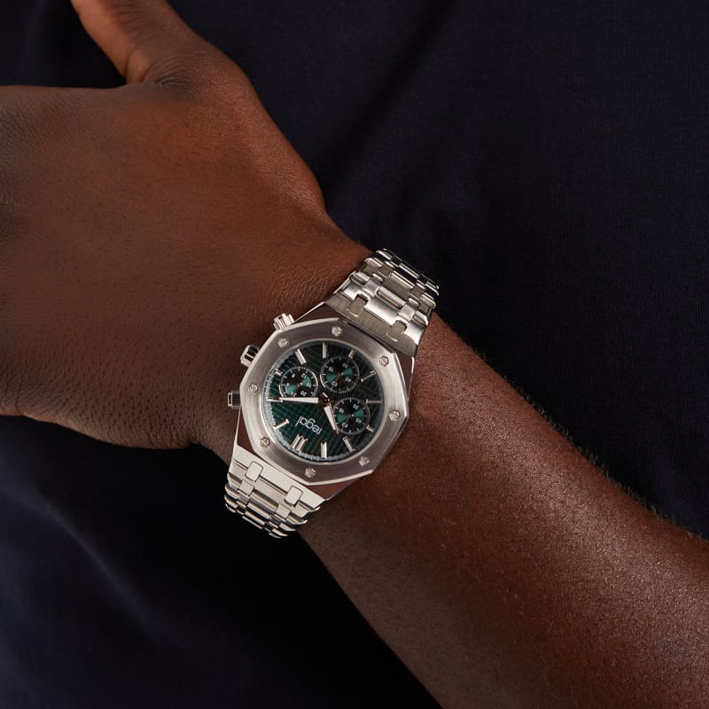 Regal heren horloge met stainless steel kast