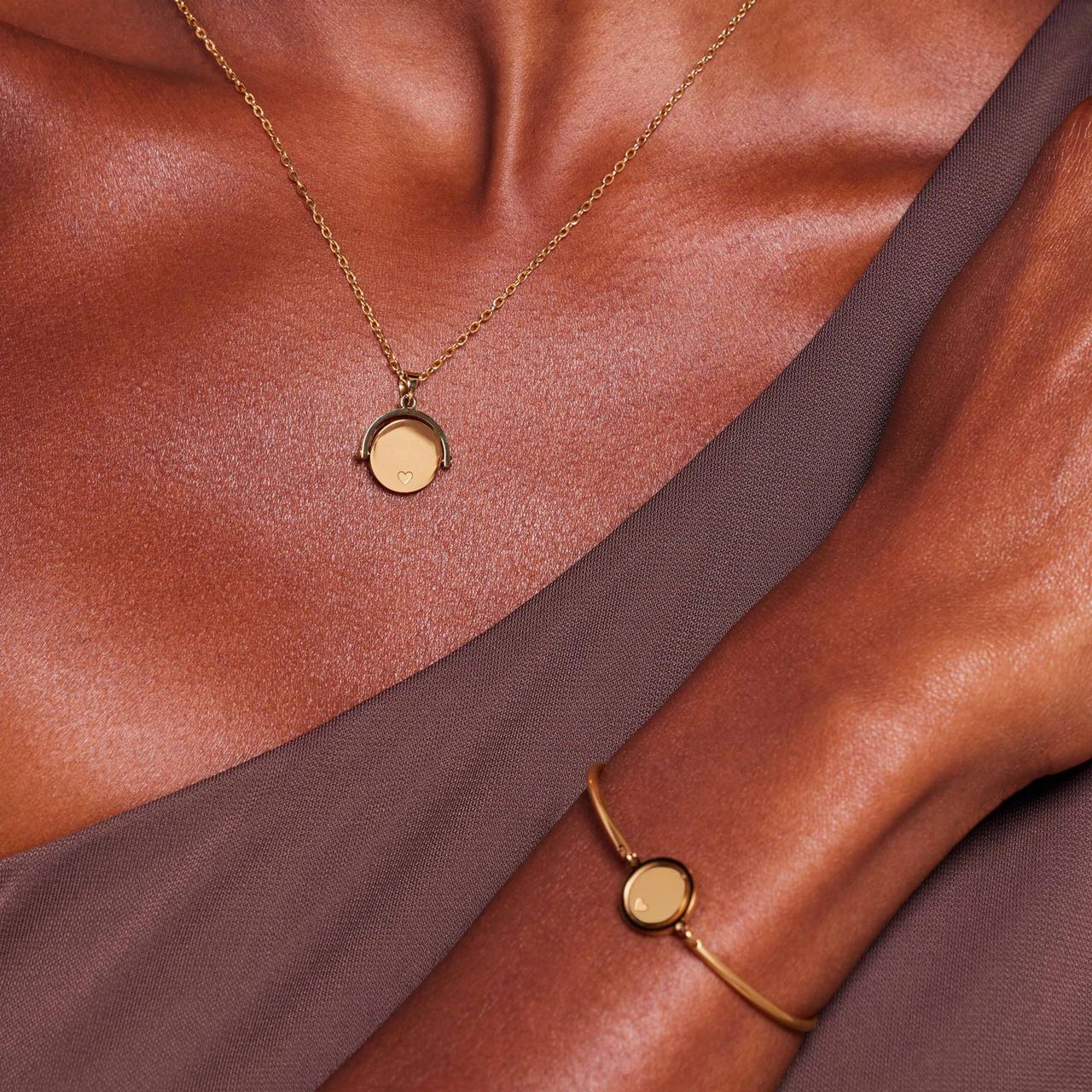 Stalen goldplated ketting met I am enough