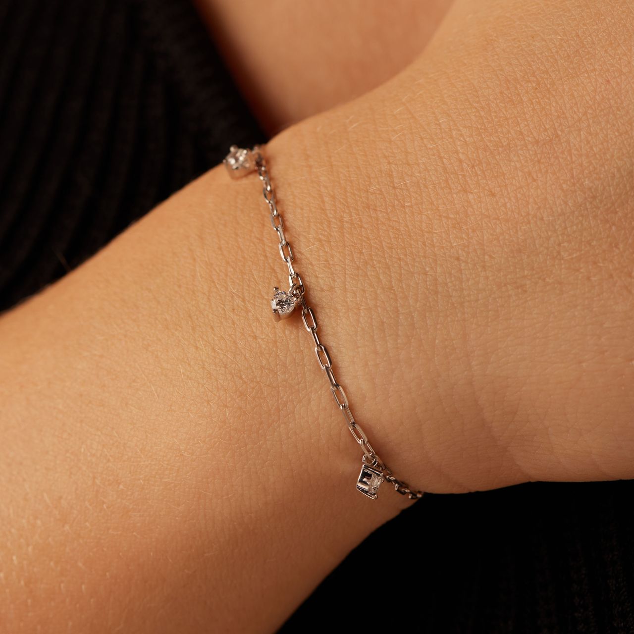 Armband aus 925er Silber, Zirkonia