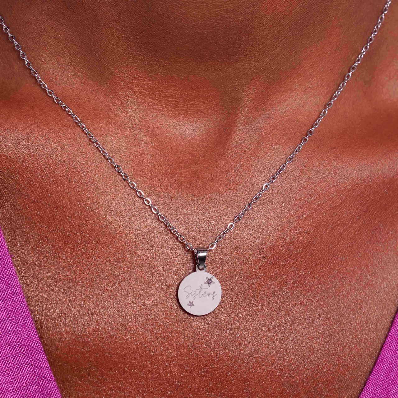 Halskette aus Edelstahl, Sisters