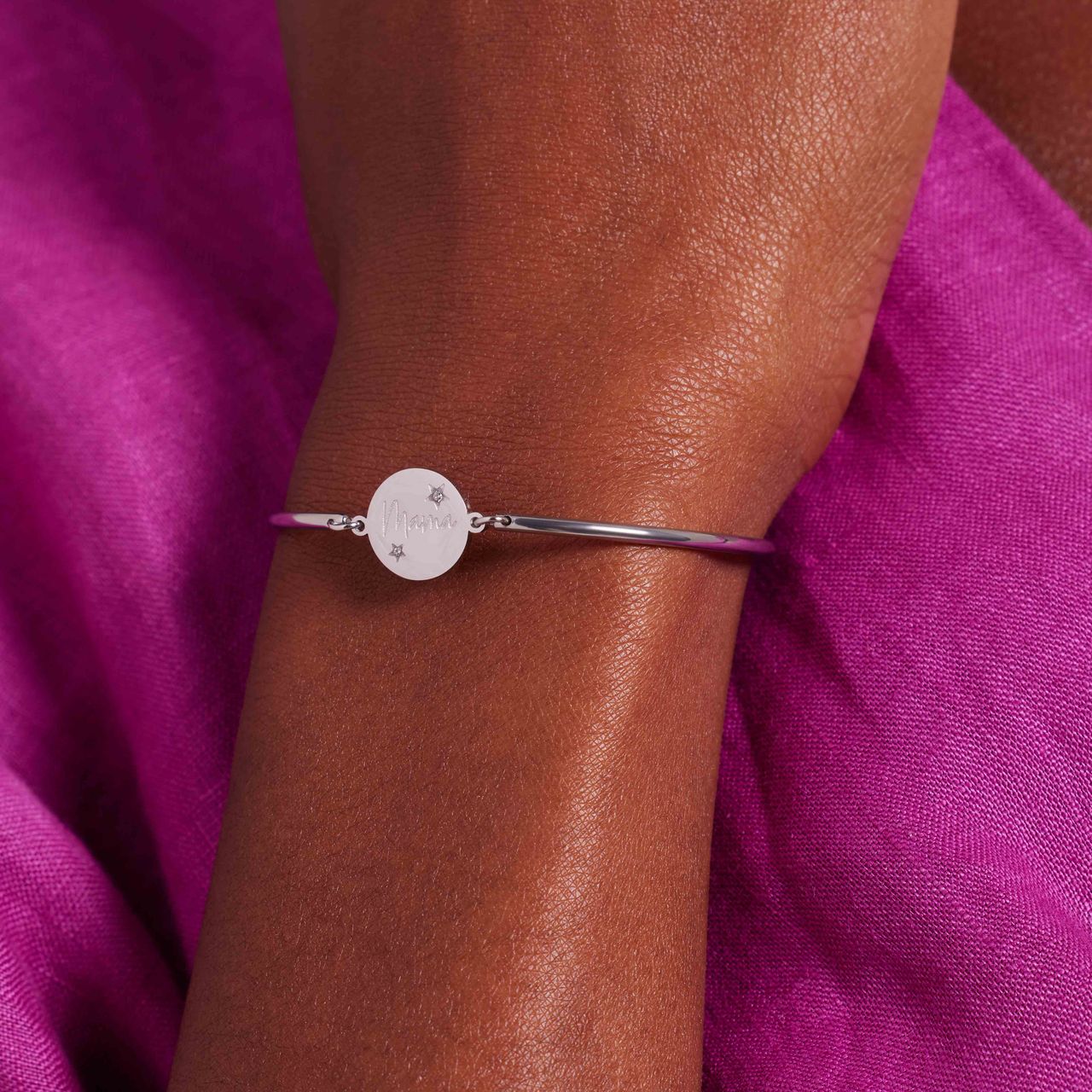 Stainless steel armband mama