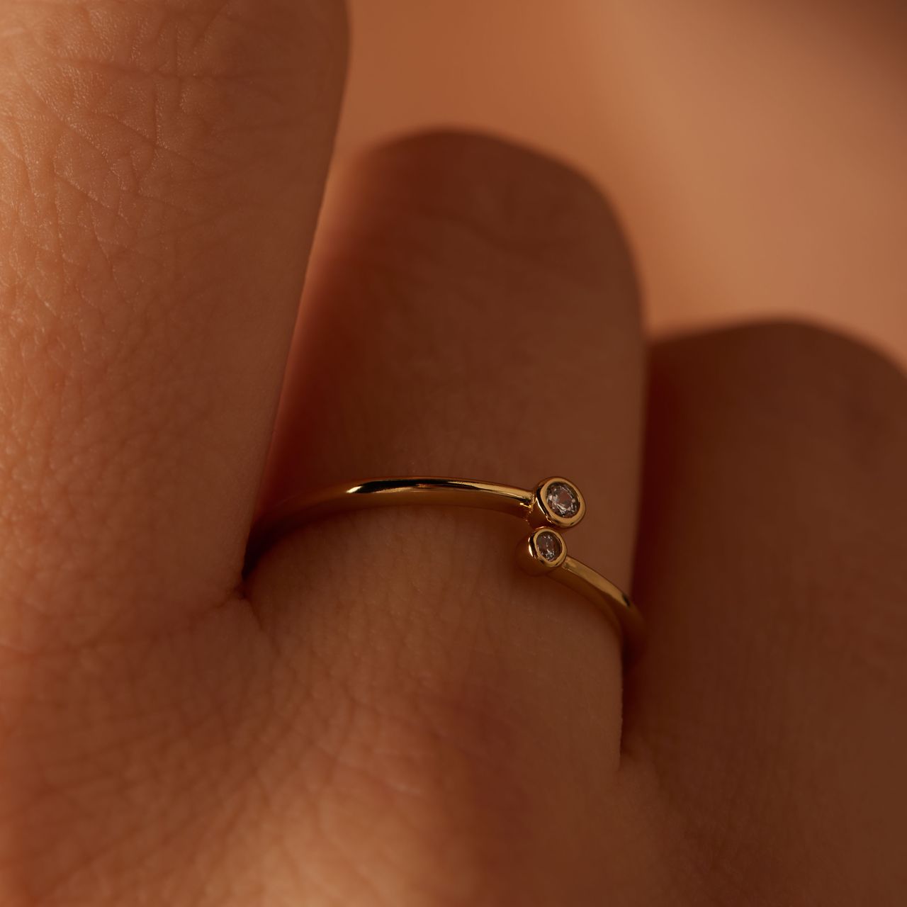 Zilveren goldplated ring met zirkonia voor dames