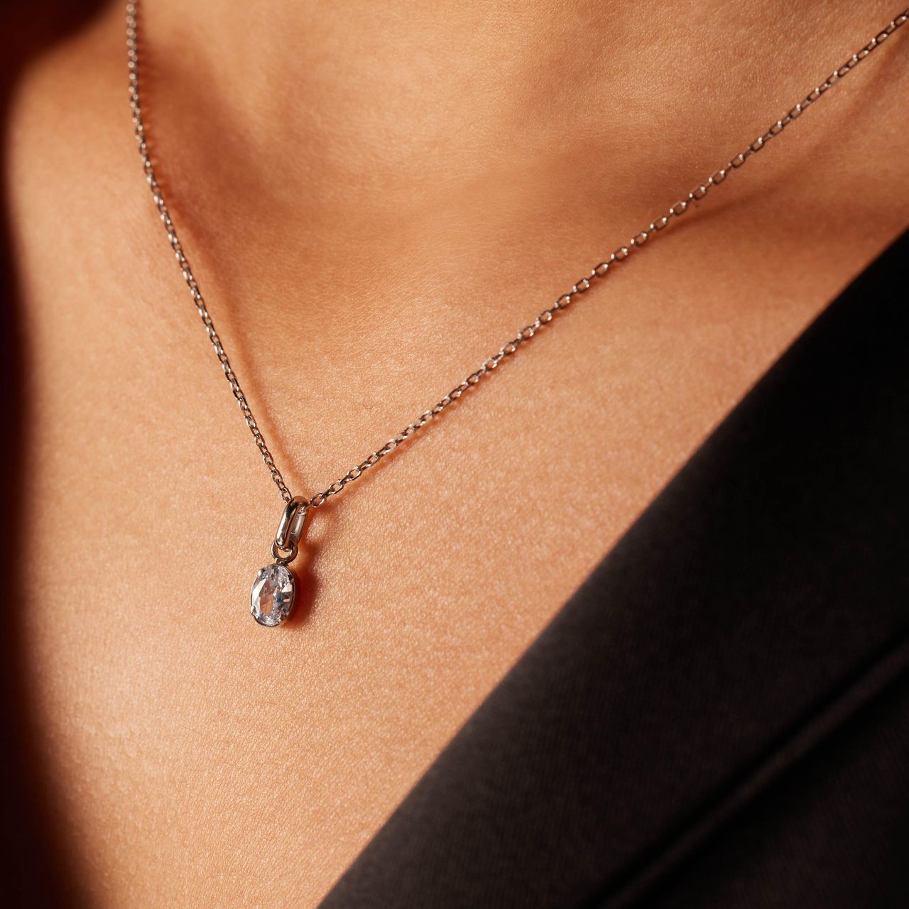 Myla stalen ketting met zirkonia voor dames