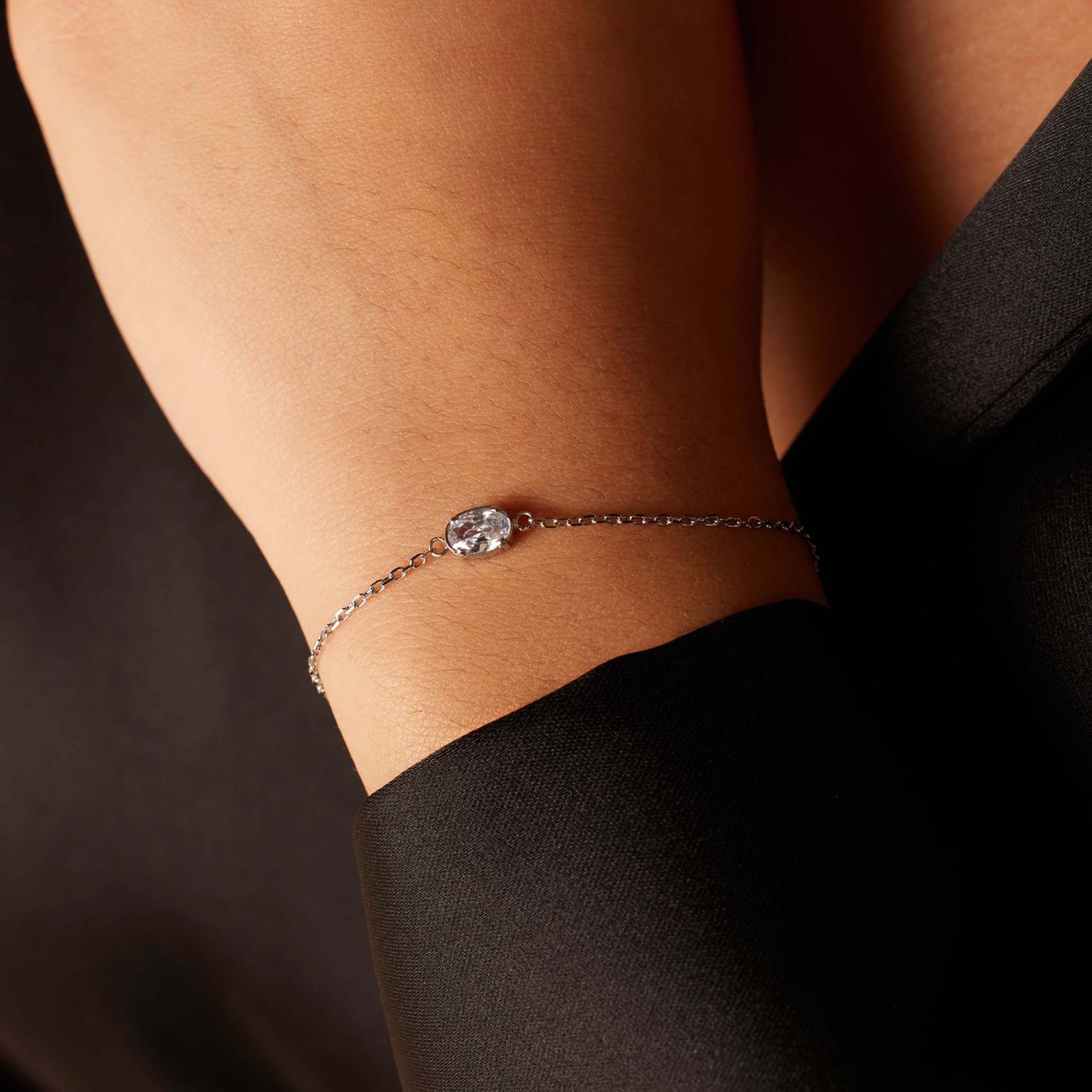 Armband aus Edelstahl mit Zirkonia