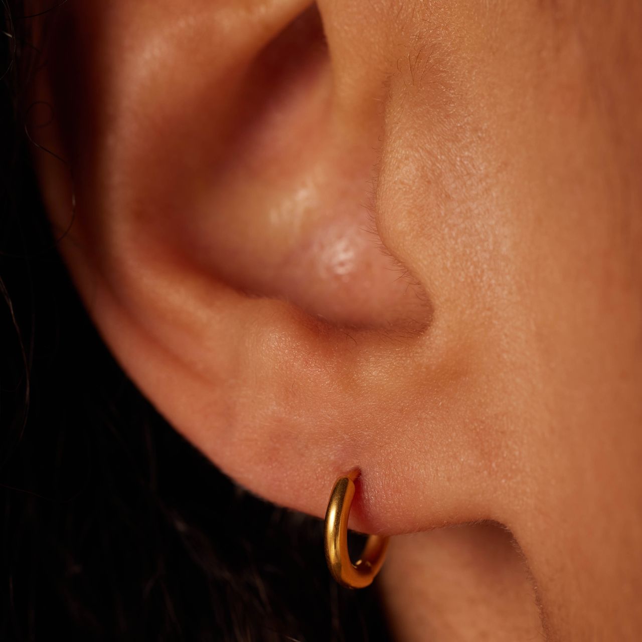 Stainless steel goldplated oorringen 10mm voor dames