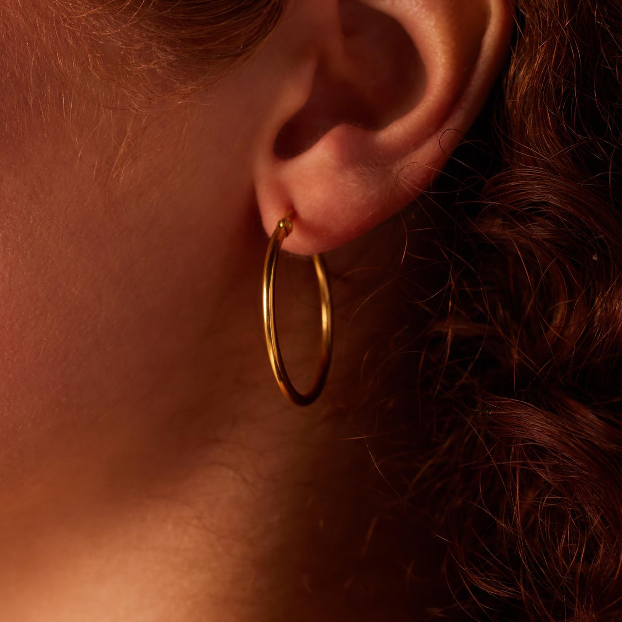 Stalen goldplated oorringen voor dames