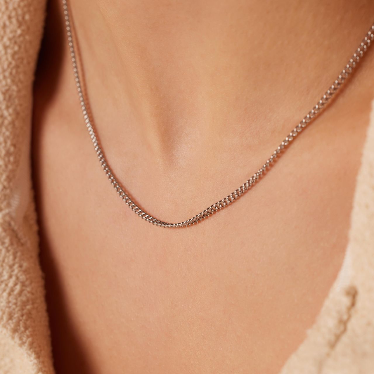 Stainless steel schakelketting 2mm voor dames