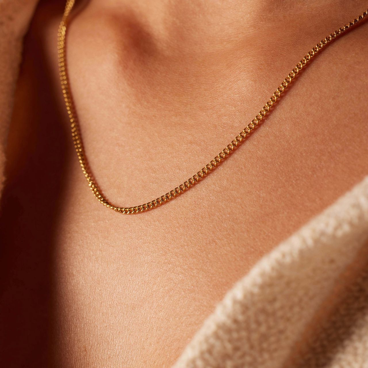 Stalen goldplated schakelketting 2mm