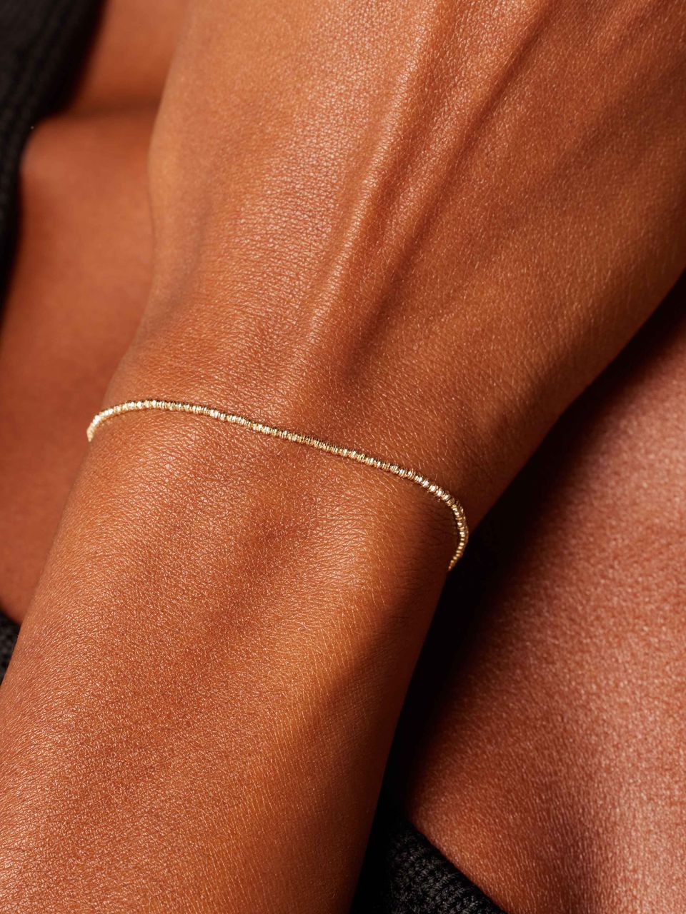 Armband aus 14 Karat Gelbgold mit Diamantschliff