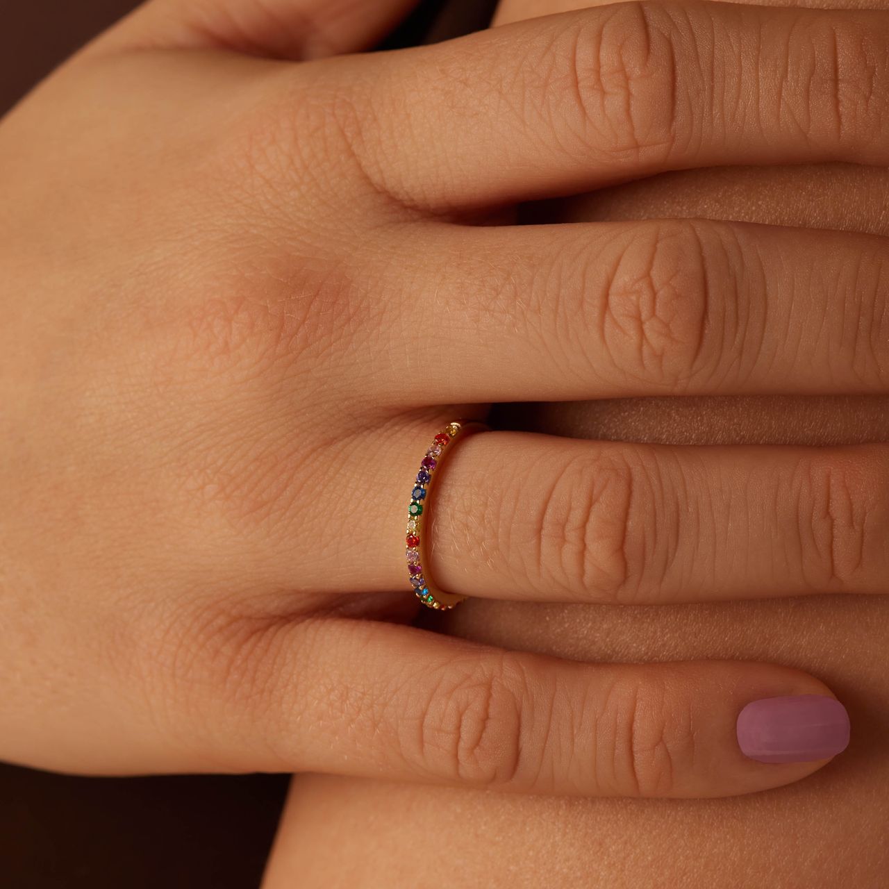 Zilveren goldplated ring met zirkonia voor dames