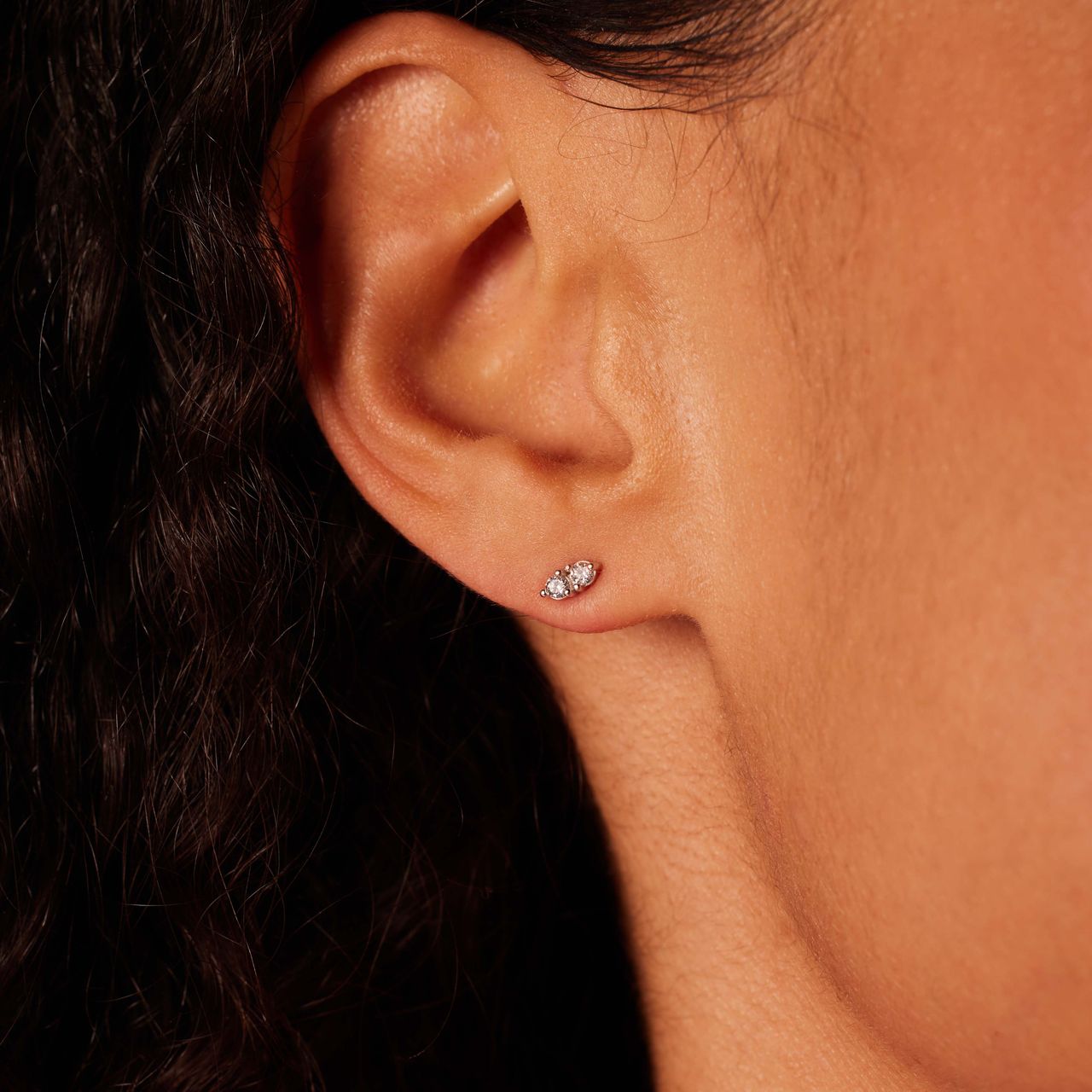 Ohrstecker, 925 Silber, Zirkonia