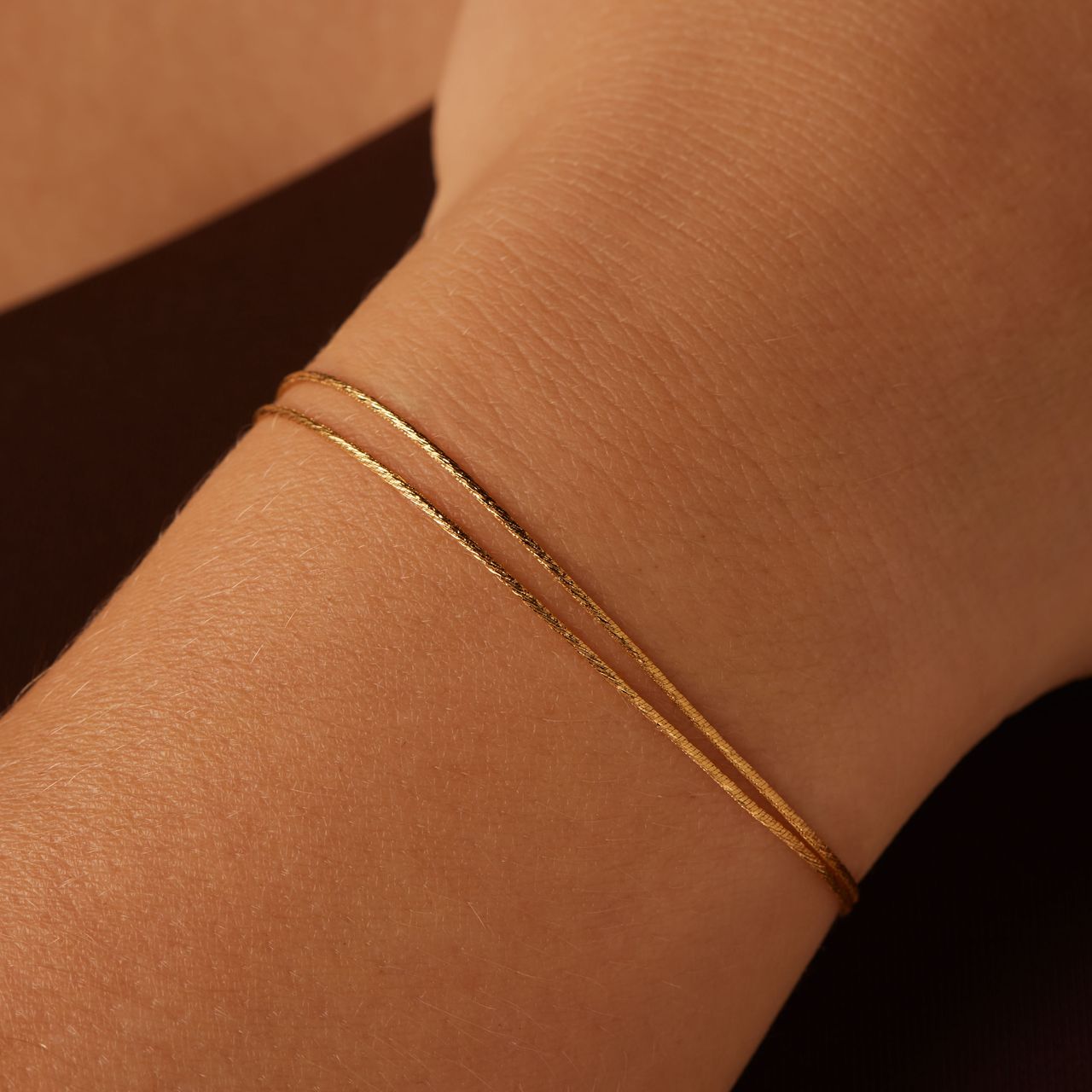 Armband aus 925er Silber, vergoldet, doppelreihig