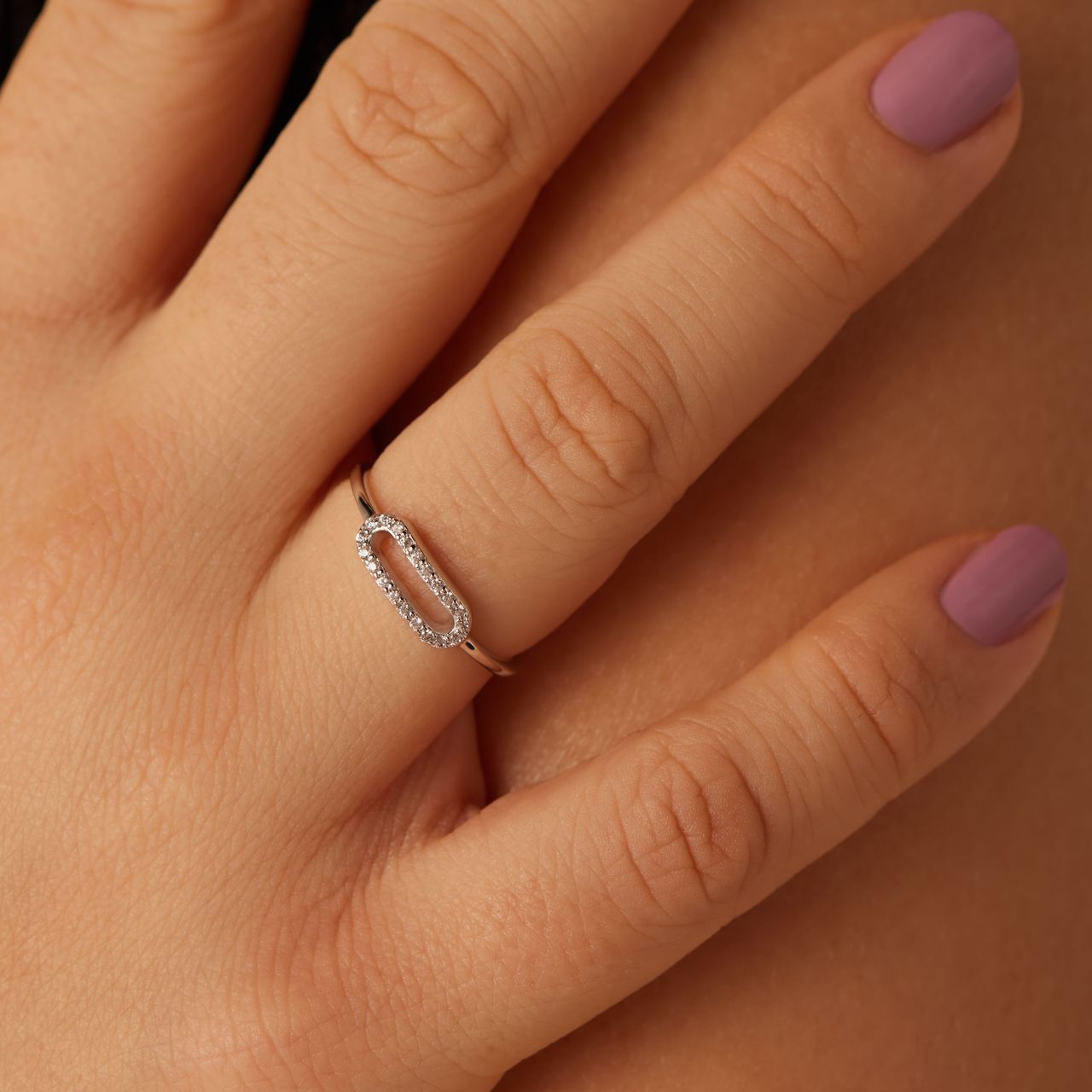 Ring, 925 Silber, oval, Zirkonia