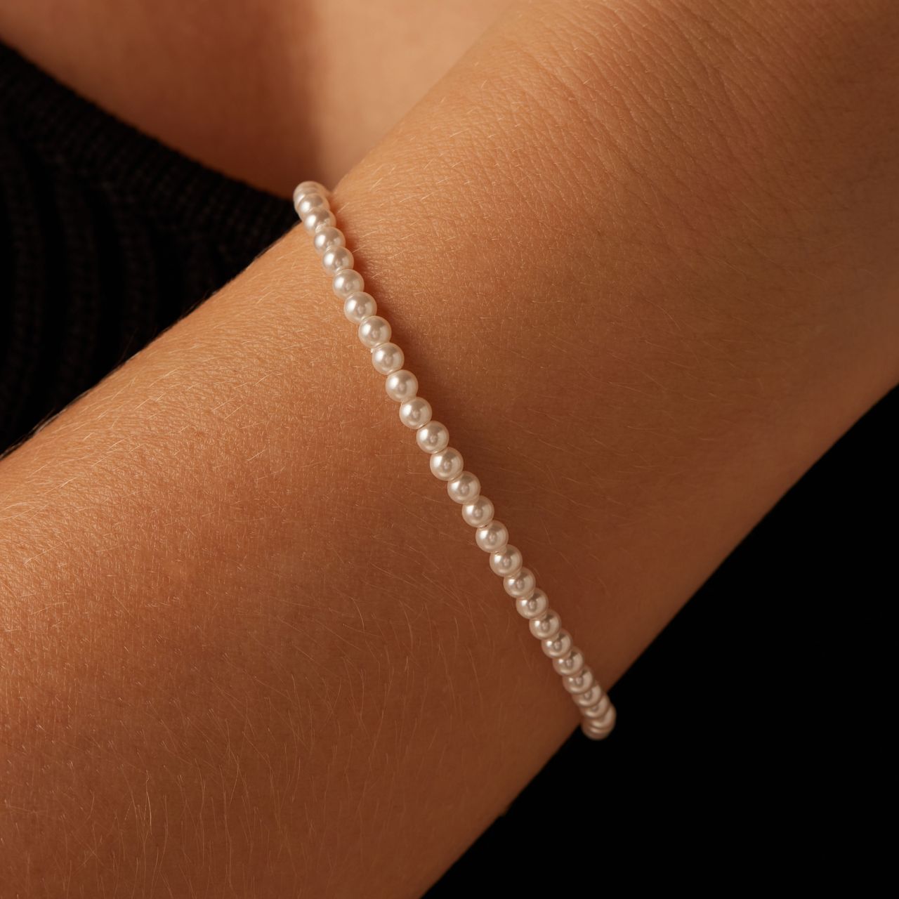 Zilveren goldplated parelarmband voor dames