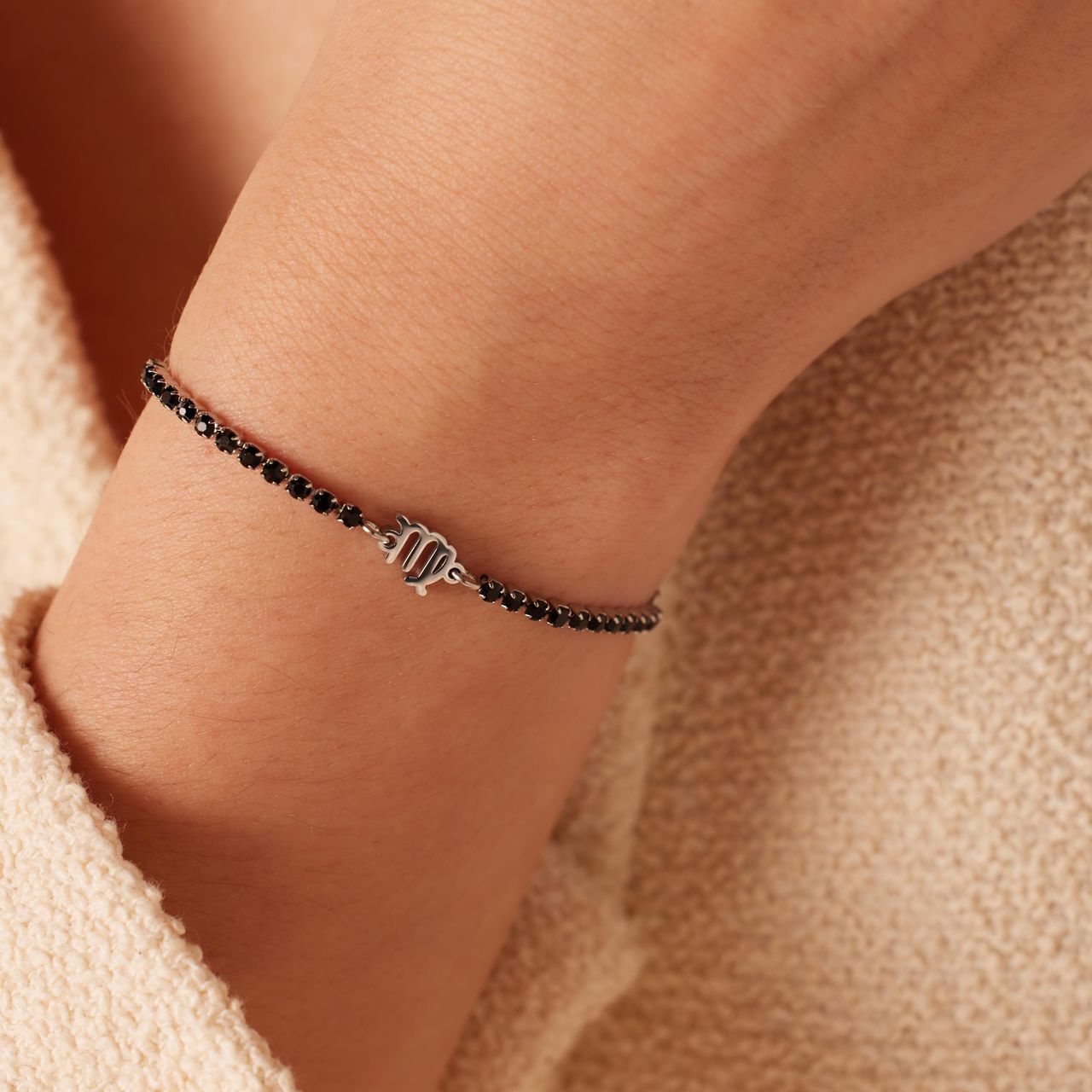 Tennisarmband aus Edelstahl, Jungfrau/Virgio