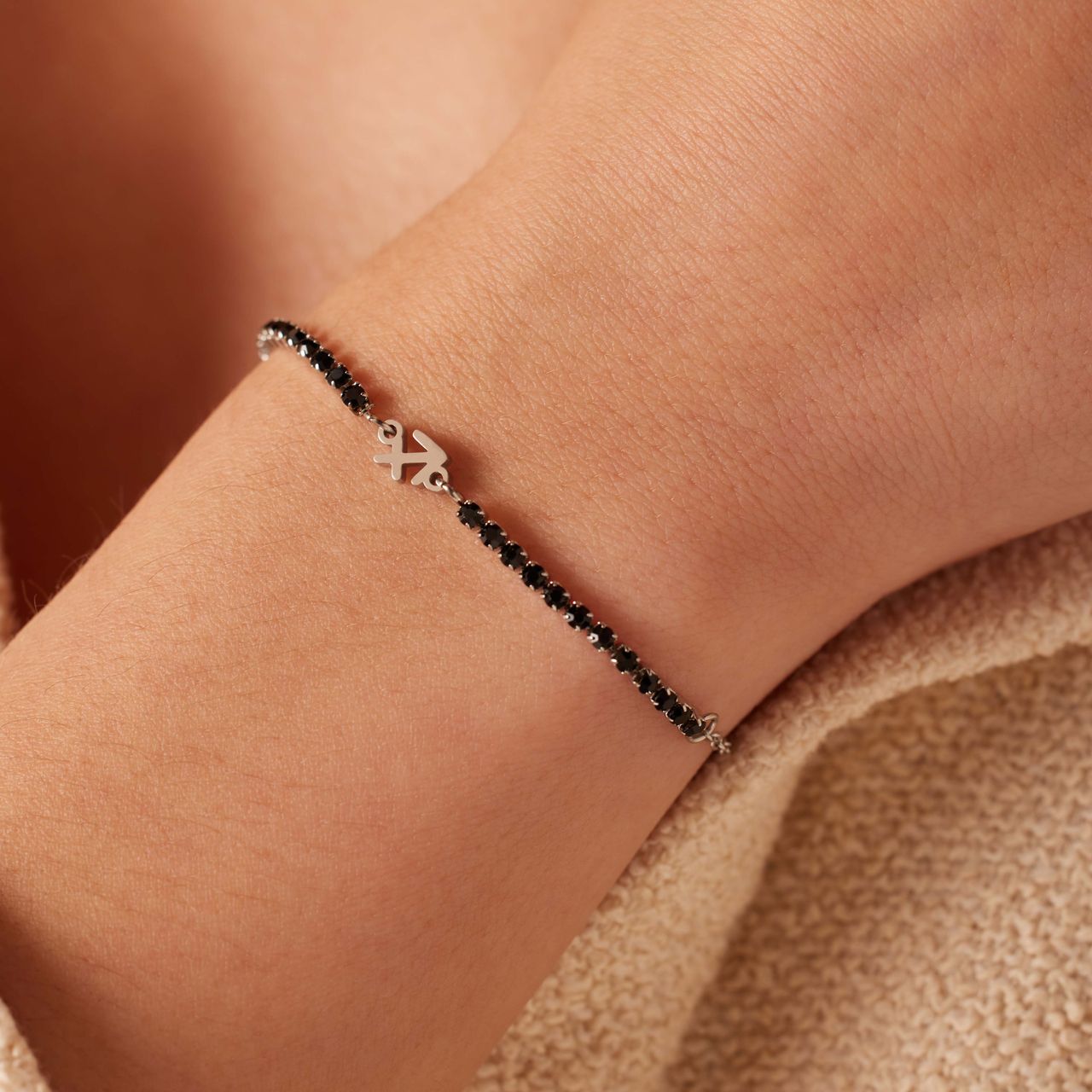 Stalen tennis armband Boogschutter/Sagittari