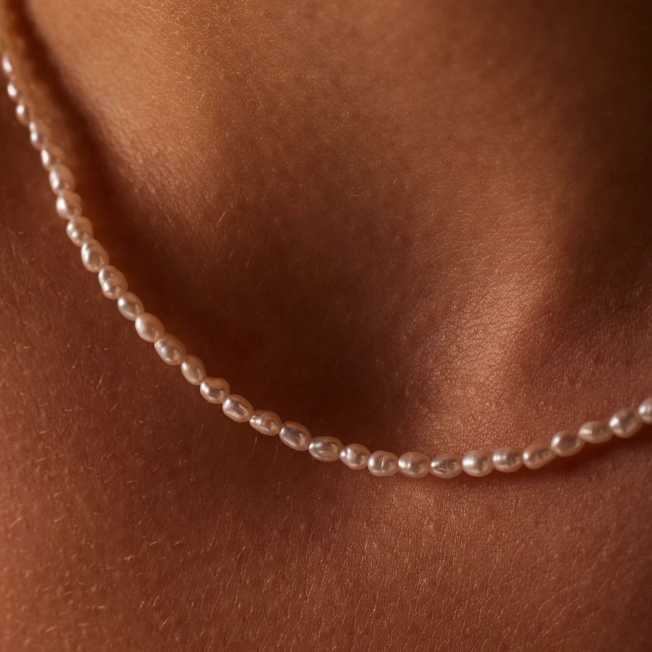 Silberne Perlenkette mit Perle für Damen