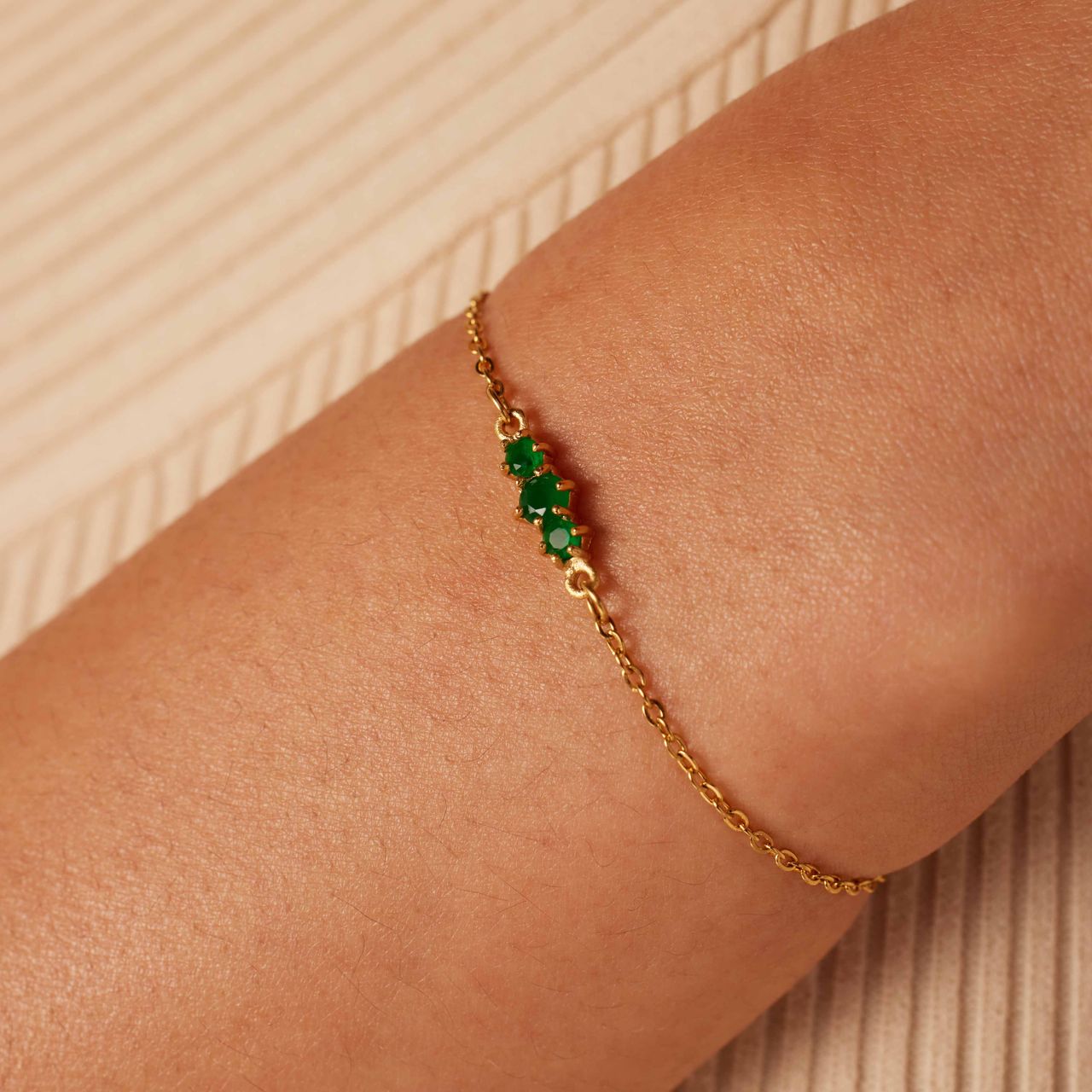 Stalen goldplated fantasiearmband voor dames