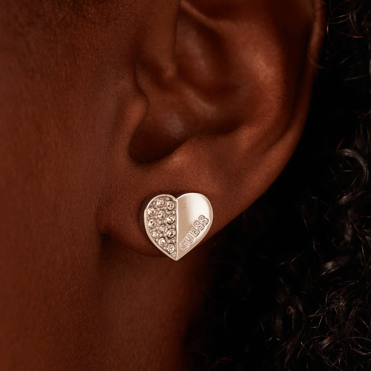 Guess stainless steel oorbellen LOVELY GUESS