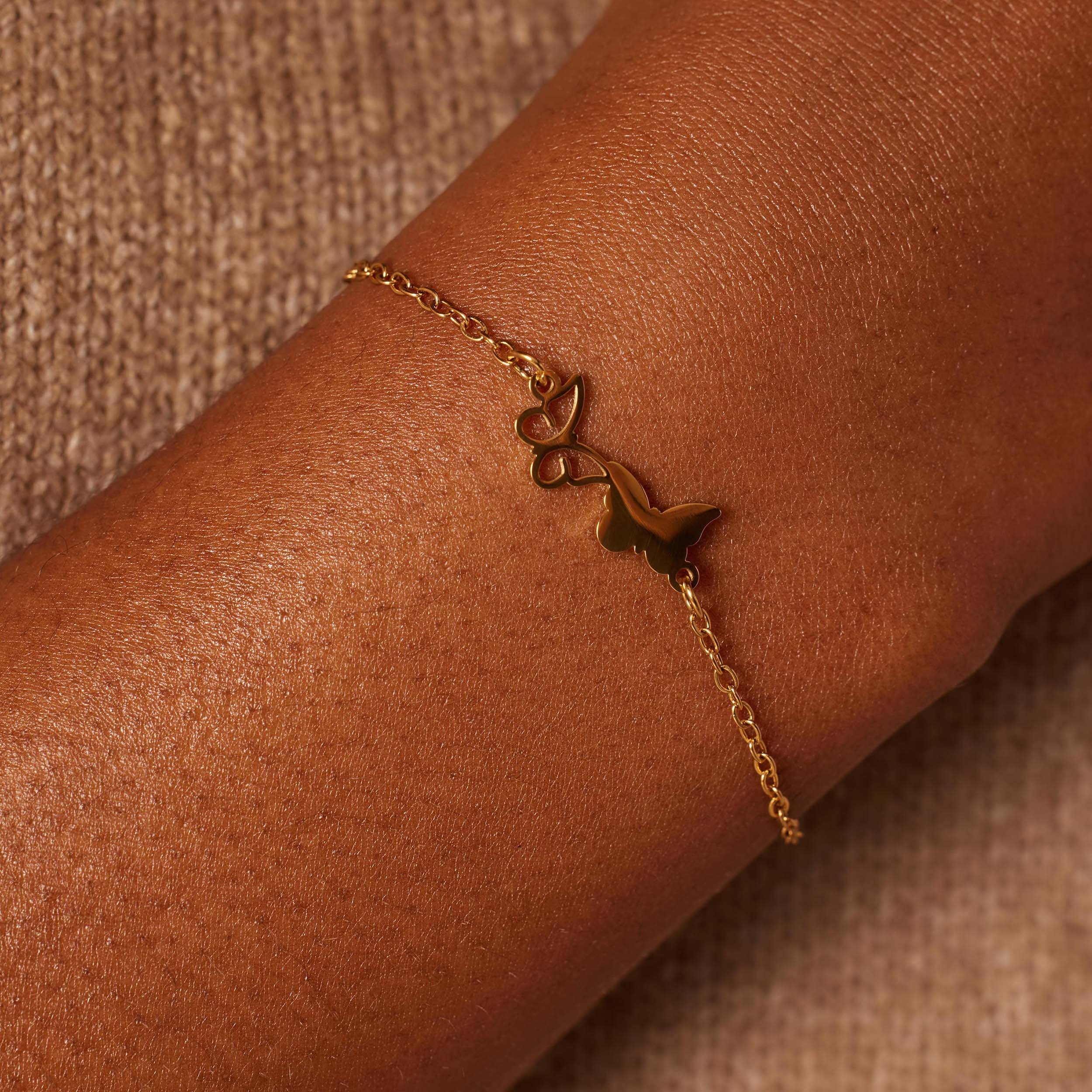 Stainless steel goldplated armbanden Moeder/Dochter