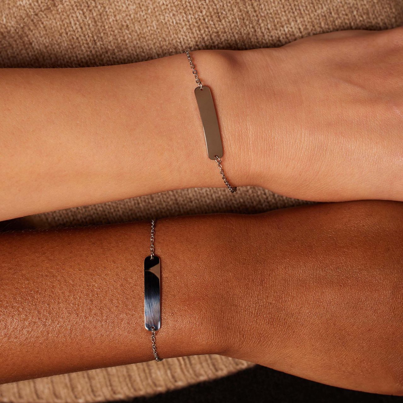 Stalen armbanden Moeder/Dochter bar