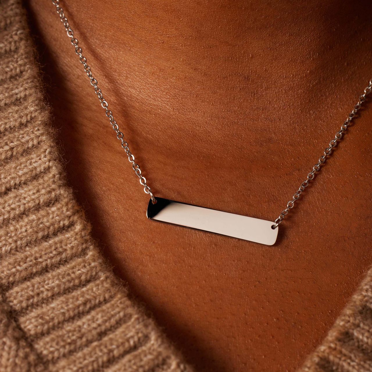 Stainless steel ketting Moeder/Dochter bar/bar