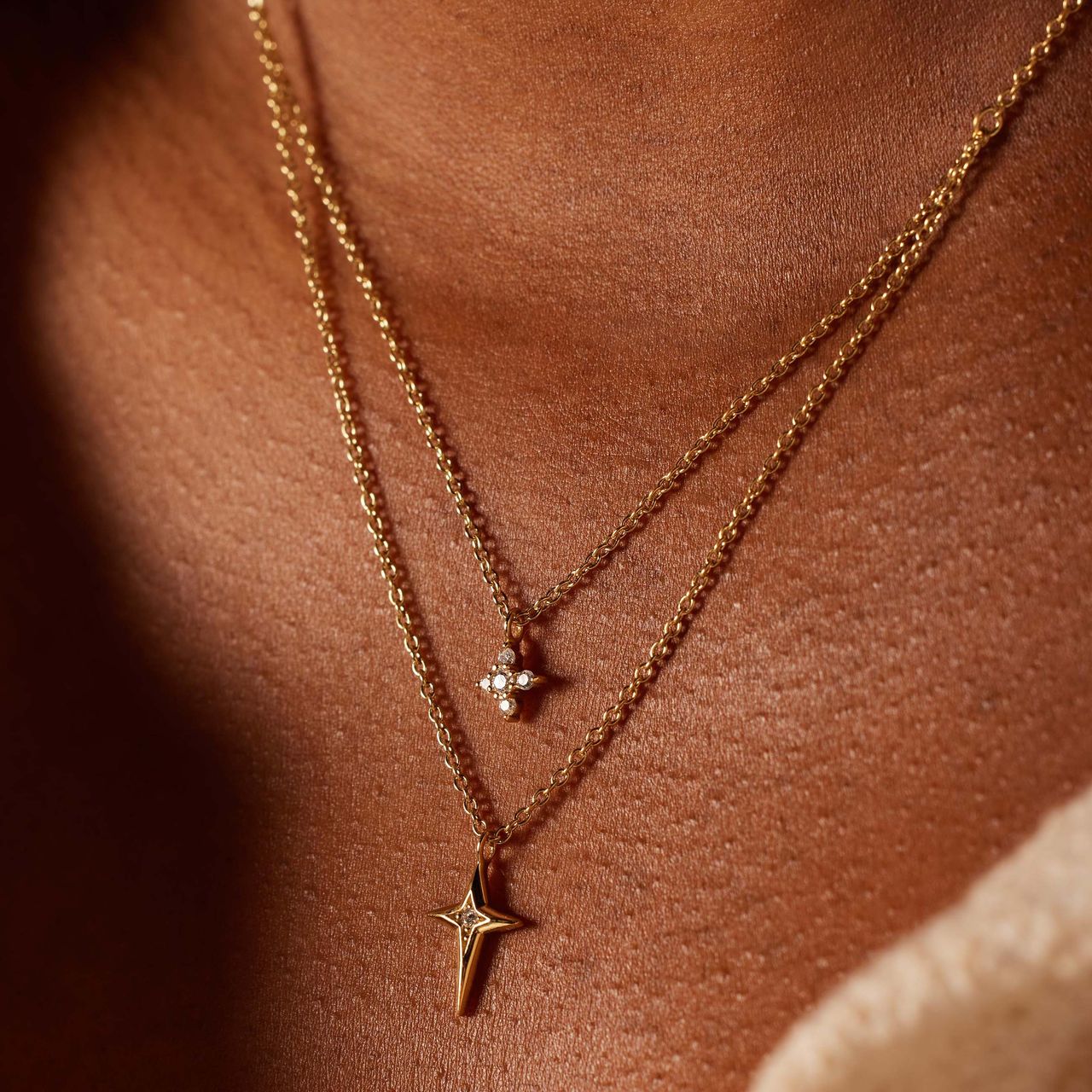 Zilveren goldplated ketting met hanger sterretje met zirkonia voor dames