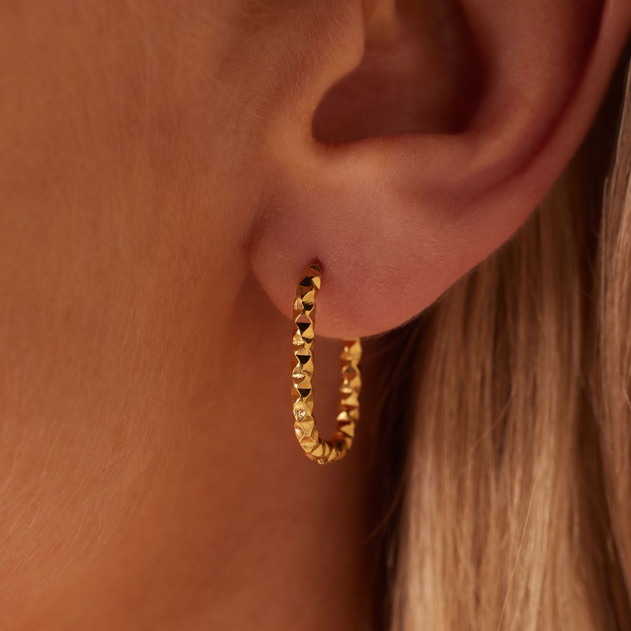 Stalen goldplated oorringen voor dames